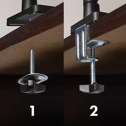Dual Arm Monitor Desk Mount Bracket Spring Assisted 17–32 Inch Full Motion 5