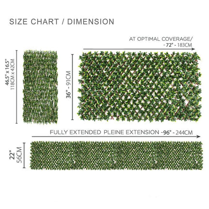 Jasmine Artificial Hedge Extendable Trellis / Screen 2 Meter By 1 Meter UV Resistant (PVC) 2