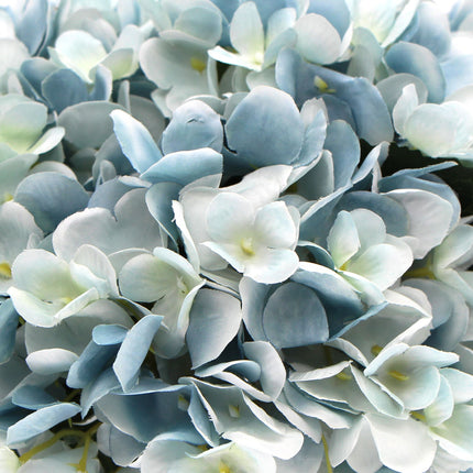 Premium Faux Hydrangea With Glass Vase (Artificial Flowering Blue Hydrangea) 23cm 5