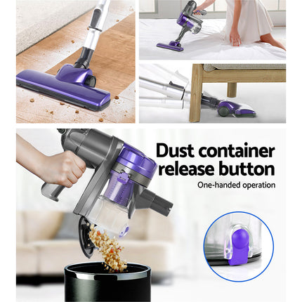 Devanti Stick Vacuum Cleaner Handheld Corded 450W Purple 5
