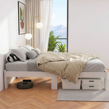 Artiss Bed Frame Double Size Wooden White JADE 6