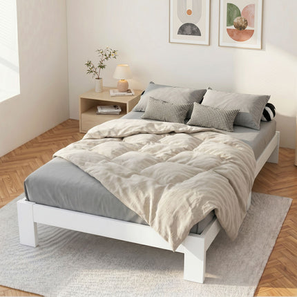 Artiss Bed Frame Double Size Wooden White JADE 7