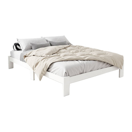 Artiss Bed Frame Double Size Wooden White JADE 8