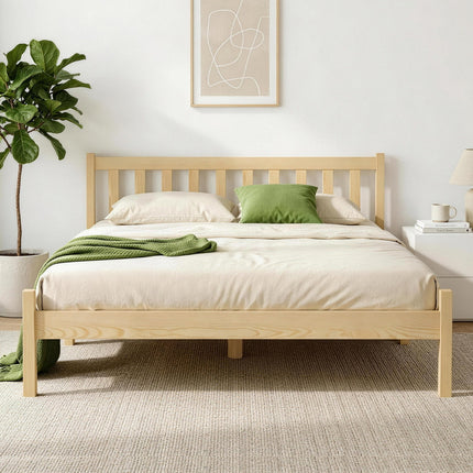 Artiss Bed Frame Double Size Wooden Oak SOFIE 8