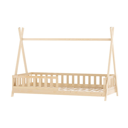 Artiss Bed Frame Wooden Kids House Frames Oak PUAH 7