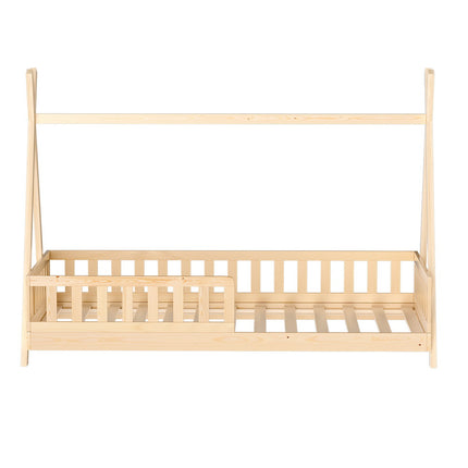 Artiss Bed Frame Wooden Kids House Frames Oak PUAH 3