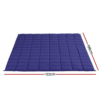 Giselle Bedding Weighted Blanket 6.8kg Kids Adults Heavy Gravity Relax Calm Blue 2