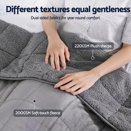 Giselle Bedding Weighted Blanket Fleece Sherpa Heavy Blanket 4.5KG 8