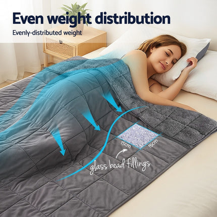 Giselle Bedding Weighted Blanket Fleece Sherpa Heavy Blanket 4.5KG 9