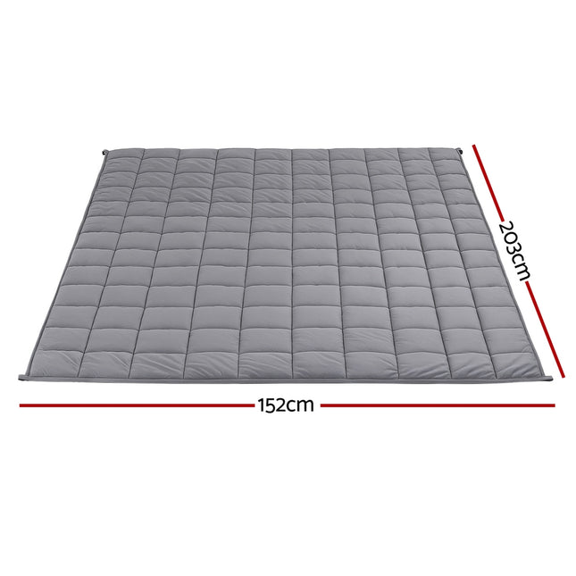 Giselle 9KG Weighted Blanket Adults Kid Anti Anxiety Gravity Blankets Sherpa Fleece 2