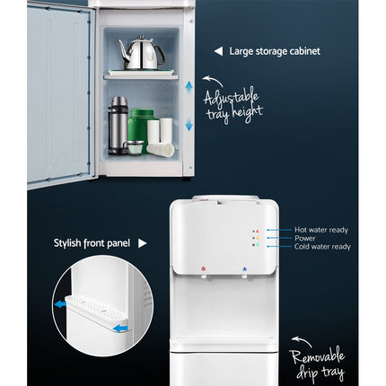 Devanti Water Cooler Dispenser Stand White 3