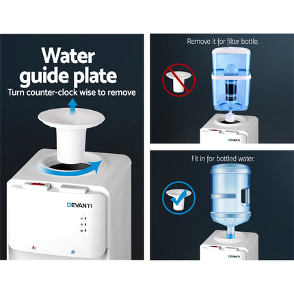 Devanti Water Cooler Dispenser Stand White 6