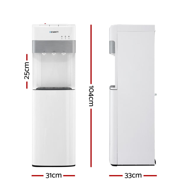 Devanti 3 Taps Water Cooler Dispenser Bottom Loading Dispenser Chiller Filter Purifier 2