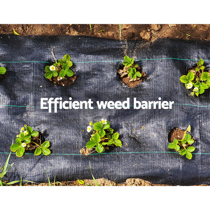 Instahut 1.83x30m Weed Mat Woven Fabric Weed Mat Control Matting Garden Plant 6