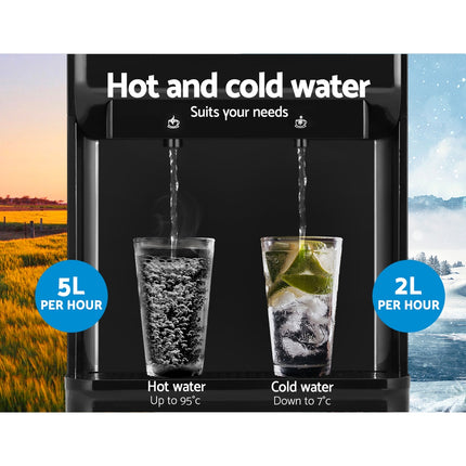 Devanti Water Cooler Dispenser Bench Top Black 5