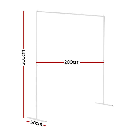 2M Backdrop Stand Wedding Background Decoration Party Flower Balloon Display White 2
