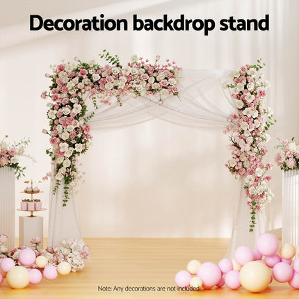2M Backdrop Stand Wedding Background Decoration Party Flower Balloon Display White 4