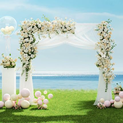 2M Backdrop Stand Wedding Background Decoration Party Flower Balloon Display White 7