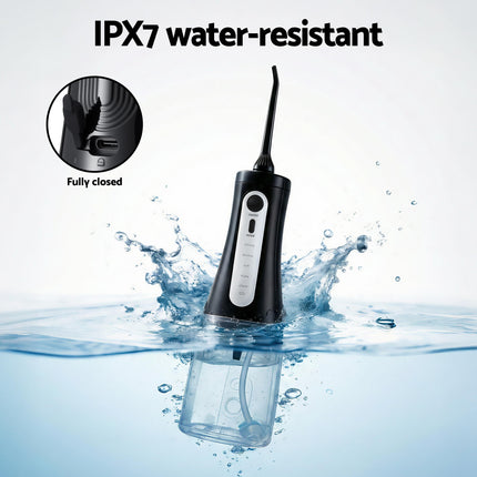 Devanti Cordless Water Flosser Dental Oral Irrigator Black 8