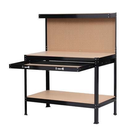 Giantz Workbench with Pegboard and Ultra-Wide 120cm Work Table for Garage DIY, 20 Hooks 2