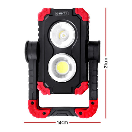 Giantz Work Light Rechargeable Torch USB Cordless LED Lamp Rotation Folding 2