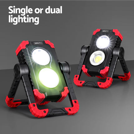 Giantz Work Light Rechargeable Torch USB Cordless LED Lamp Rotation Folding 4