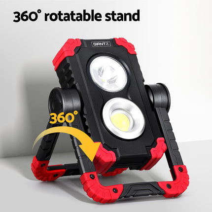Giantz Work Light Rechargeable Torch USB Cordless LED Lamp Rotation Folding 6