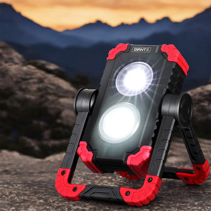 Giantz Work Light Rechargeable Torch USB Cordless LED Lamp Rotation Folding 7