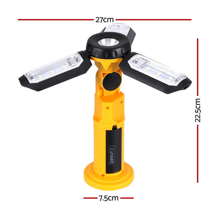 Giantz Work Light Rechargeable USB Cordless LED Lamp Hook Rotation Folding 2