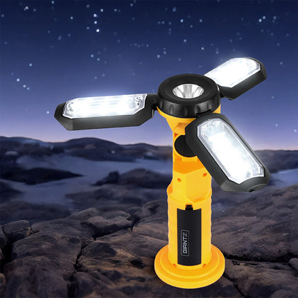 Giantz Work Light Rechargeable USB Cordless LED Lamp Hook Rotation Folding 7