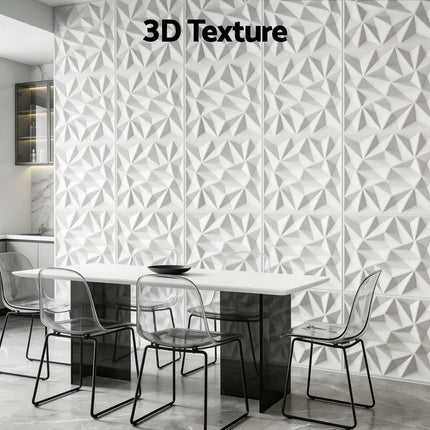 Artiss 3D Wall Panels Diamond PVC Decorative Panels 50x50cm Set of 15 Feature Wall 4