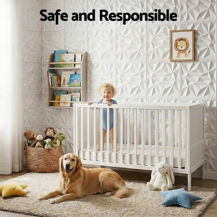Artiss 3D Wall Panels Diamond PVC Decorative Panels 50x50cm Set of 15 Feature Wall 5