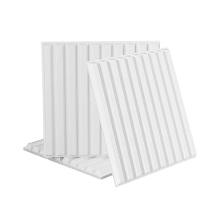Artiss 3D Wall Panels Vertical PVC Decorative Panels 50x50cm Set of 15 Feature Wall Vert 3