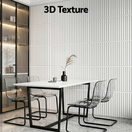 Artiss 3D Wall Panels Vertical PVC Decorative Panels 50x50cm Set of 15 Feature Wall Vert 4