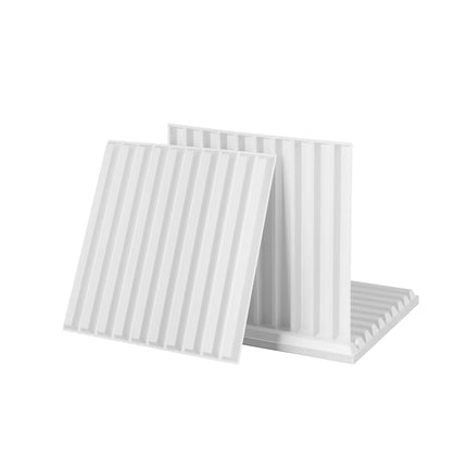 Artiss 3D Wall Panels Vertical PVC Decorative Panels 50x50cm Set of 15 Feature Wall Vert 9