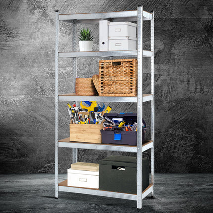 Giantz 1.8M Warehouse Racking Rack Shelving Garage Steel Metal Storage Shelves Silver 7