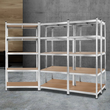 Giantz 5x1.8M Garage Shelving Warehouse Rack Pallet Racking Storage Shelf Silver 7