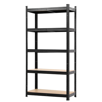 Giantz Garage Shelving 1.6X0.8m Warehouse Shelves Storage Rack Pallet Racking Black 2
