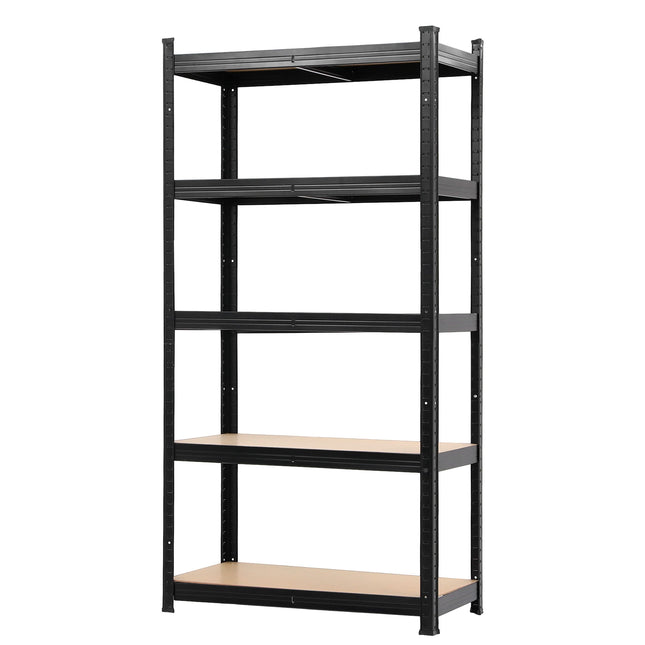 Giantz Garage Shelving 1.6X0.8m Warehouse Shelves Storage Rack Pallet Racking Black 2