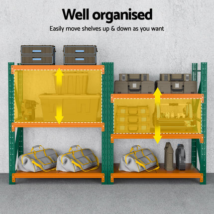 Giantz 1.2Mx1.5M Garage Shelving Warehouse Rack 5
