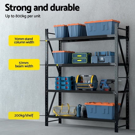Giantz 2.4Mx2M Warehouse Shelving Garage Rack 4