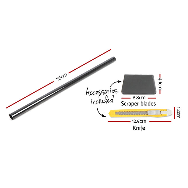 Giantz Window Tint Film Black Roll 5% VLT Home House 76cm X 7m Tinting Tools 2