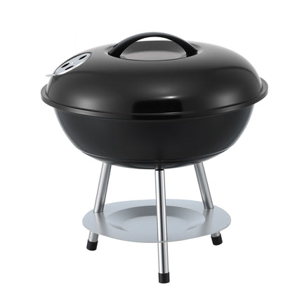 Grillz Charcoal BBQ Grill Portable with Lid for Camping Outdoor 3