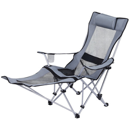 Weisshorn Camping Chair Adjustable Reclining Portable Outdoor Folding Chair Grey 2