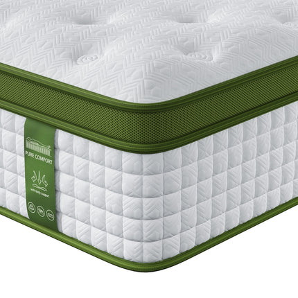 BedStory 34cm Single Latex Hybrid Mattress Medium Firm - 5 Zone Pocket Spring Bed for Pressure Relief Motion Isolation 3