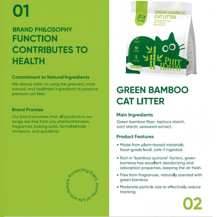 PurrHaven Bamboo Clumping Cat & Kitty Litter, 15kg (6 Pack),Dust Free,Natural Flusable,Easy to Clean,Odour Neutraliser,Rapid Liquid Absorption,Non-Toxic Formula 5