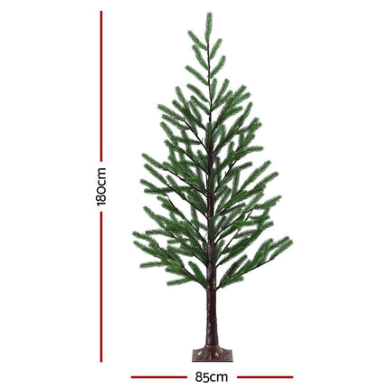 Jingle Jollys Christmas Tree 1.8M Pre-lit LED Xmas Tree 8 Modes Party Decoration 2