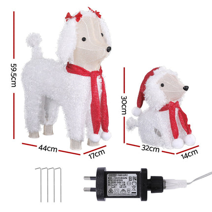 Jingle Jollys Christmas Lights 60 LED Fairy Light 2pcs Dog Decorations Set 2