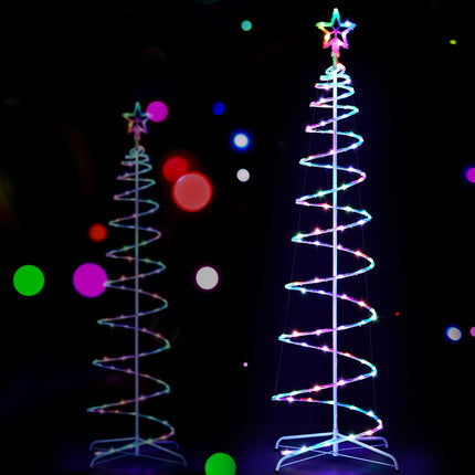 Jingle Jollys Christmas Tree 1.8m 100 RGB LED Rope Lights Xmas Trees Decoration 7