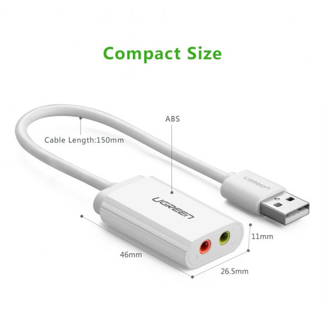 UGREEN USB 2.0 External 3.5mm Sound Card Adapter (30143) 2